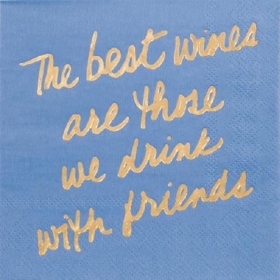 5" Square The Best Wines with Friends Beverage Napkins