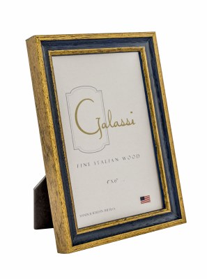 4" x 6" Primary Blue and Gold Picture Frame