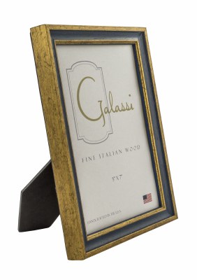 5" x 7" Primary Blue and Gold Picture Frame
