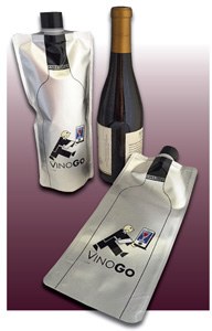 11" Silver VineGo Wine Pouch