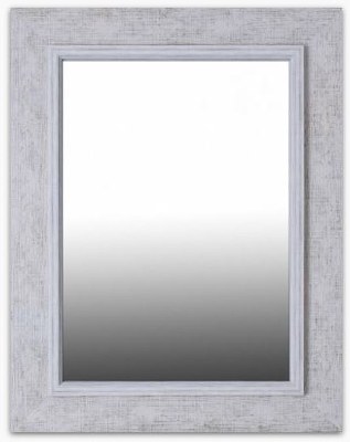 36" x 28" Whitewash Wood Frame Mirror