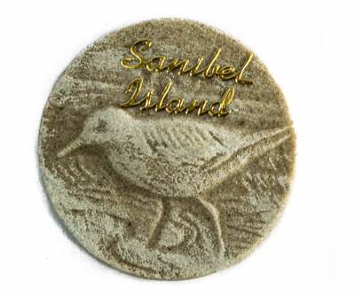 1.75" Round Sanibel Sandpiper Magnet