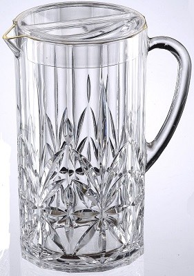 85 oz Carved Royal Clear Acrylic Pitcher