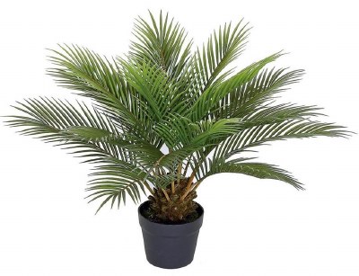 25" Potted Faux Green Palm