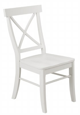 36" White Crossback Dining Chair