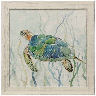 29" Square Sea Turtle 2 Gel with Frame
