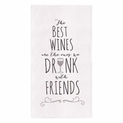 27" x 18" Best Wines and Friends Kitchen Towel