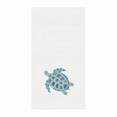 27" x 18" Blue and Green Sea Turtle Kitchen Towel