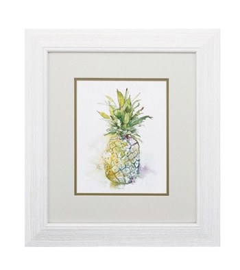 19" x 17" Multicolored Pineapple Framed Under Glass