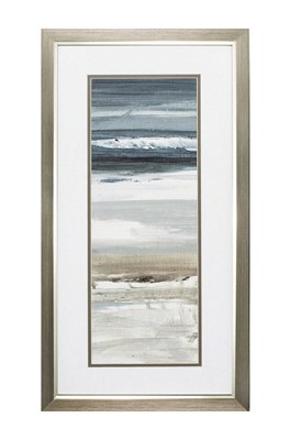 26" x 14" Beach Full Wave Horizon Framed Under Glass