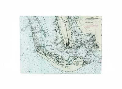 8" x 11" Sanibel Chart Glass Cutting Board