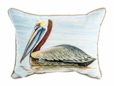 11" x 13" Small Summer Pelican Indoor and Outdoor Pillow