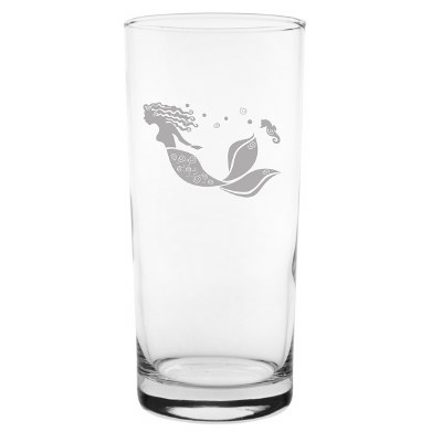 15 fl oz Etched Mermaid Cooler Glass