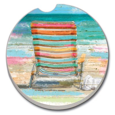 3" Round Beach Day Chair Car Coaster