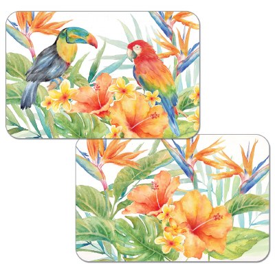 11" x 17" Reversible Tropical Birds Placemat