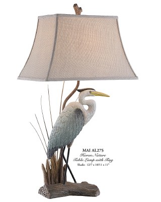 33" Heron Nature Table Lamp