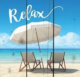 10 Square Relax Beach Scene Wall Plaque Wilford Lee Home Accents Square Relax Beach Scene Wall Plaque