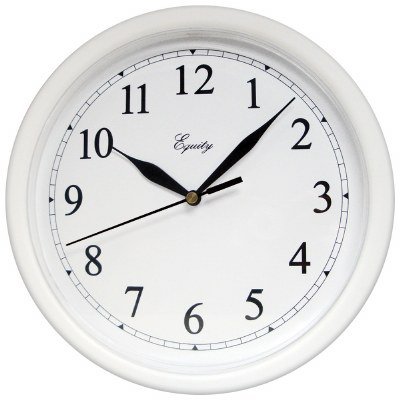 10" Round White Wall Clock