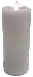 3" x 7" Rustic Warm Sand LED Pillar Candle