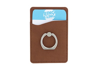 4" x 3" Brown Card Cling Ring Holder