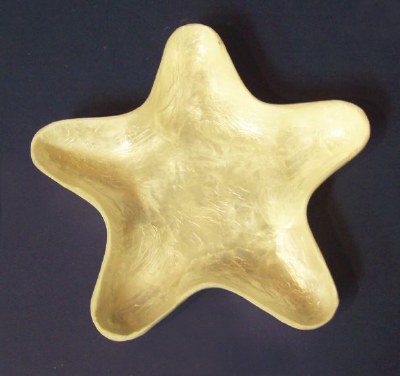 5" White Capiz Star Shape Dish