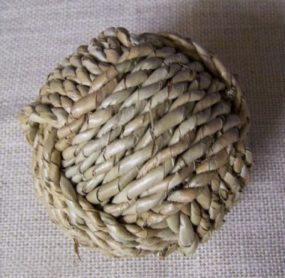 4" Round Buri Rope Weave Orb