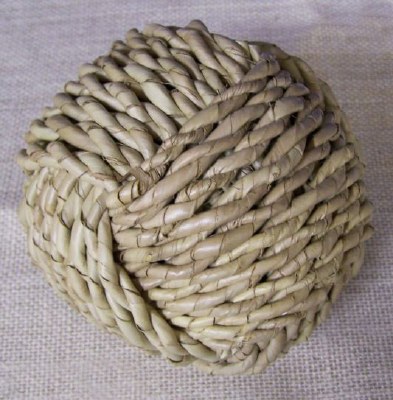 5" Round Buri Rope Weave Orb