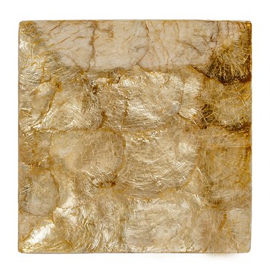 10" Square Gold Capiz Plate