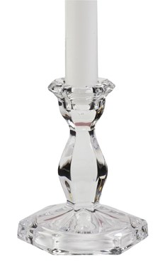 4" Clear Glass Taper Candleholder