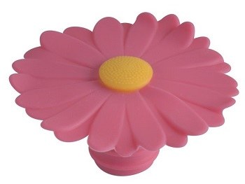 2" Pink Silicone Daisy Bottle Stopper