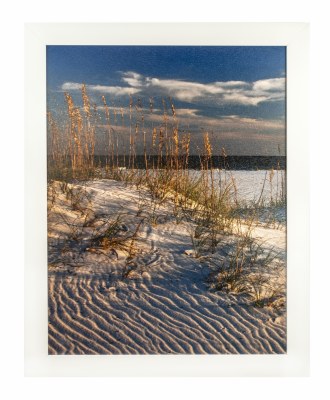 32" x 26" Beach Sea Oats 1 Framed Gel Textured Coastal Print Framed