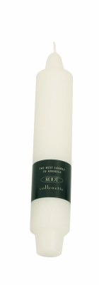 7" Timberline Collenette White Taper Candle