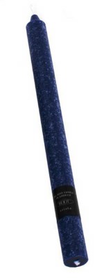 9" Timberline Arista Abyss Blue Taper Candle