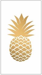 8" x 5" Gold Pineapple Paper Guest Towels