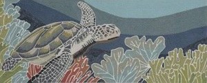 2 ft. x 5 ft. Multicolor Ocean Sea Turtle Rug
