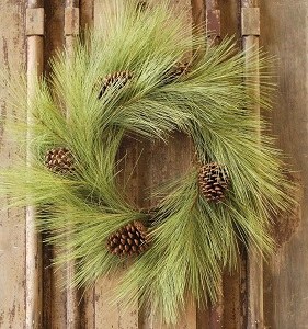 24" Faux Long Needle Pine Wreath