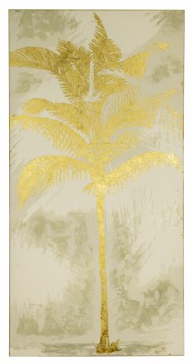 47" x 24" Gold Palm Tree Canvas with Gold Sides