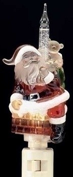 7" Santa on Chimney Night Light