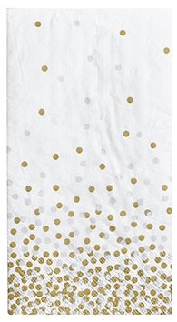 8" x 5" Gold Confetti Paper Guest Towels