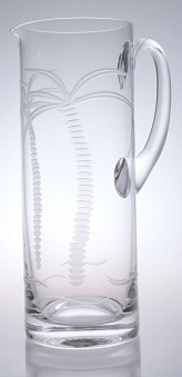 35 fl oz Etched Palm Glass Pitcher