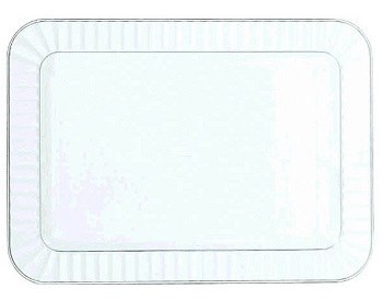 5" x 7" Clear Plastic Appetizer Serving Tray