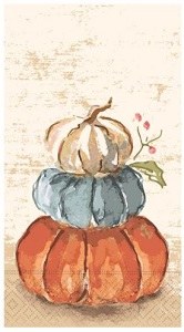 8" x 5" Pumpkin Harvest Paper Guest Towels Fall and Thanksgiving