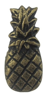 3" Distressed Gold Metal Finish Pineapple Drawer Pull