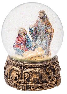 4" Nativity Water Snow Globe