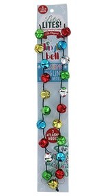 30" Flashing LED Multicolor Jingle Bell Necklace
