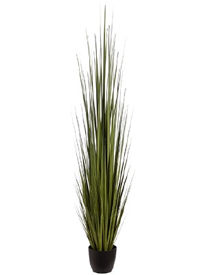 86" Faux Potted Green Reed Grass