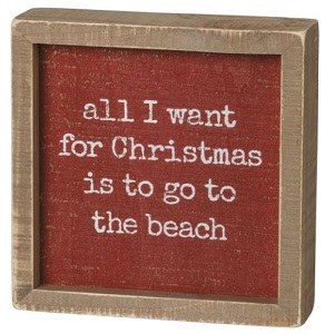 6" Square All I Want for Christmas Plaque