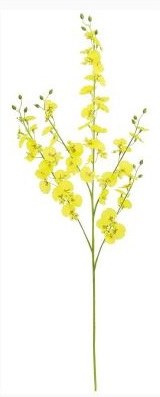 35" Faux Yellow Oncidium Spray