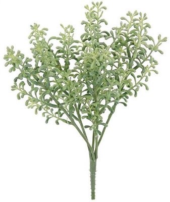 10" Faux Sage Seedum Bush