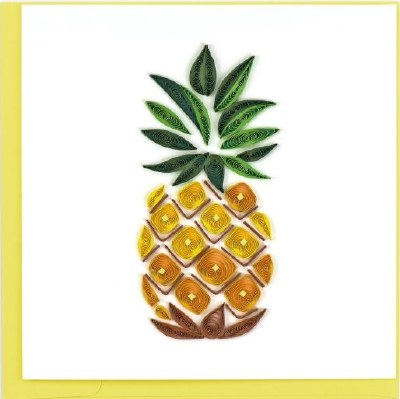 6x6" Quilling Pineapple Greeting Card